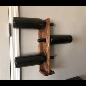 Handmade wooden wine rack